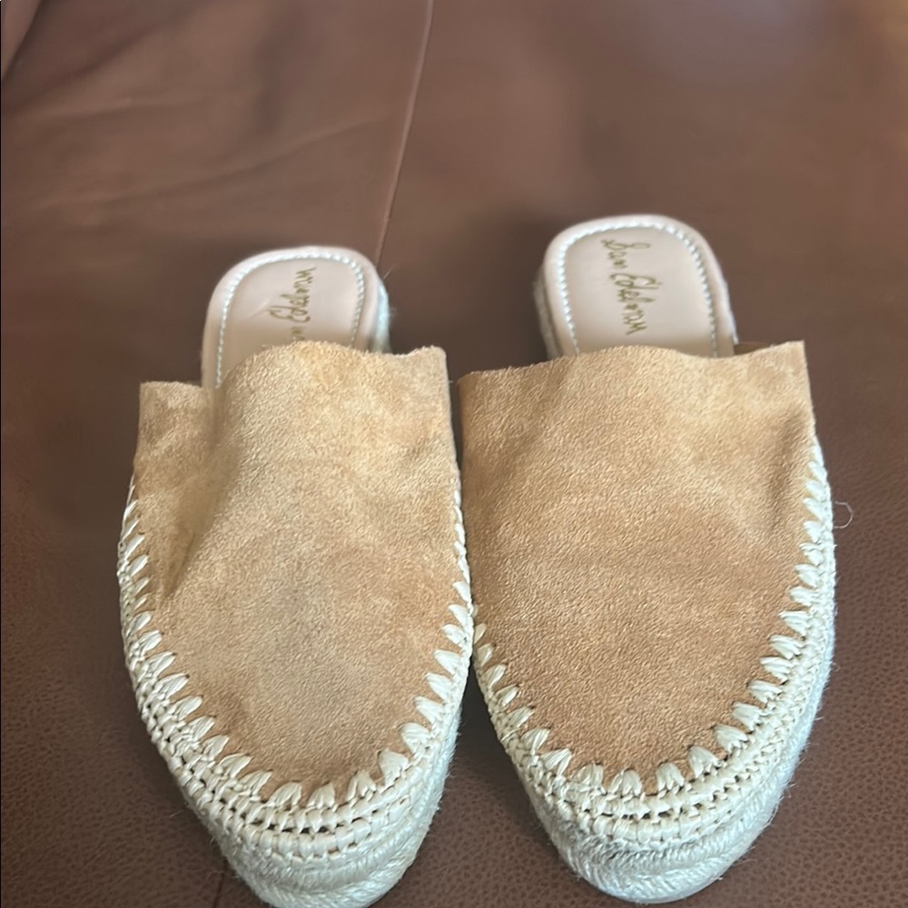 Sam Edelman Beige Suede Mules
